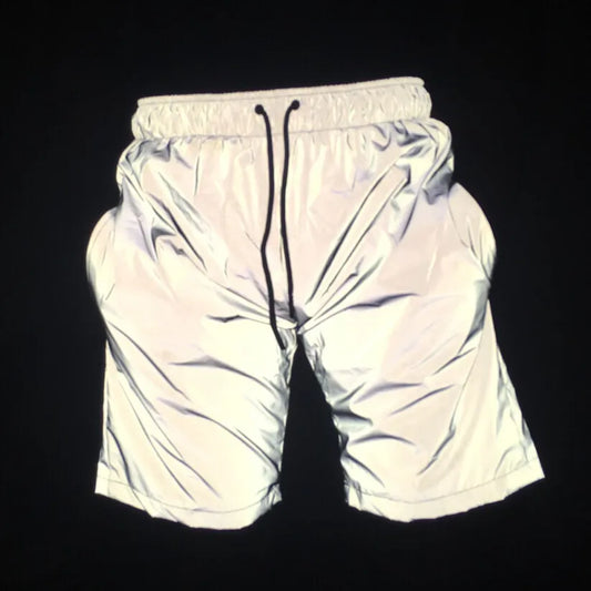 Veilige Reflecterende Bermuda Sports Shorts: Zichtbaar in het Donker, Stijlvol en Perfect voor Ochtend- en Avond Joggers.