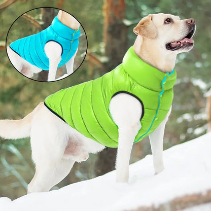 Geef je hond de warmte en stijl die ze verdienen. Deze omkeerbare jas is de perfecte metgezel tijdens koude dagen.
