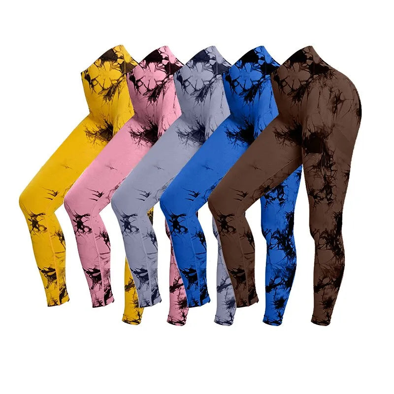 Geef je sportgarderobe een trendy upgrade met onze Tie-Dye Yoga Broek.